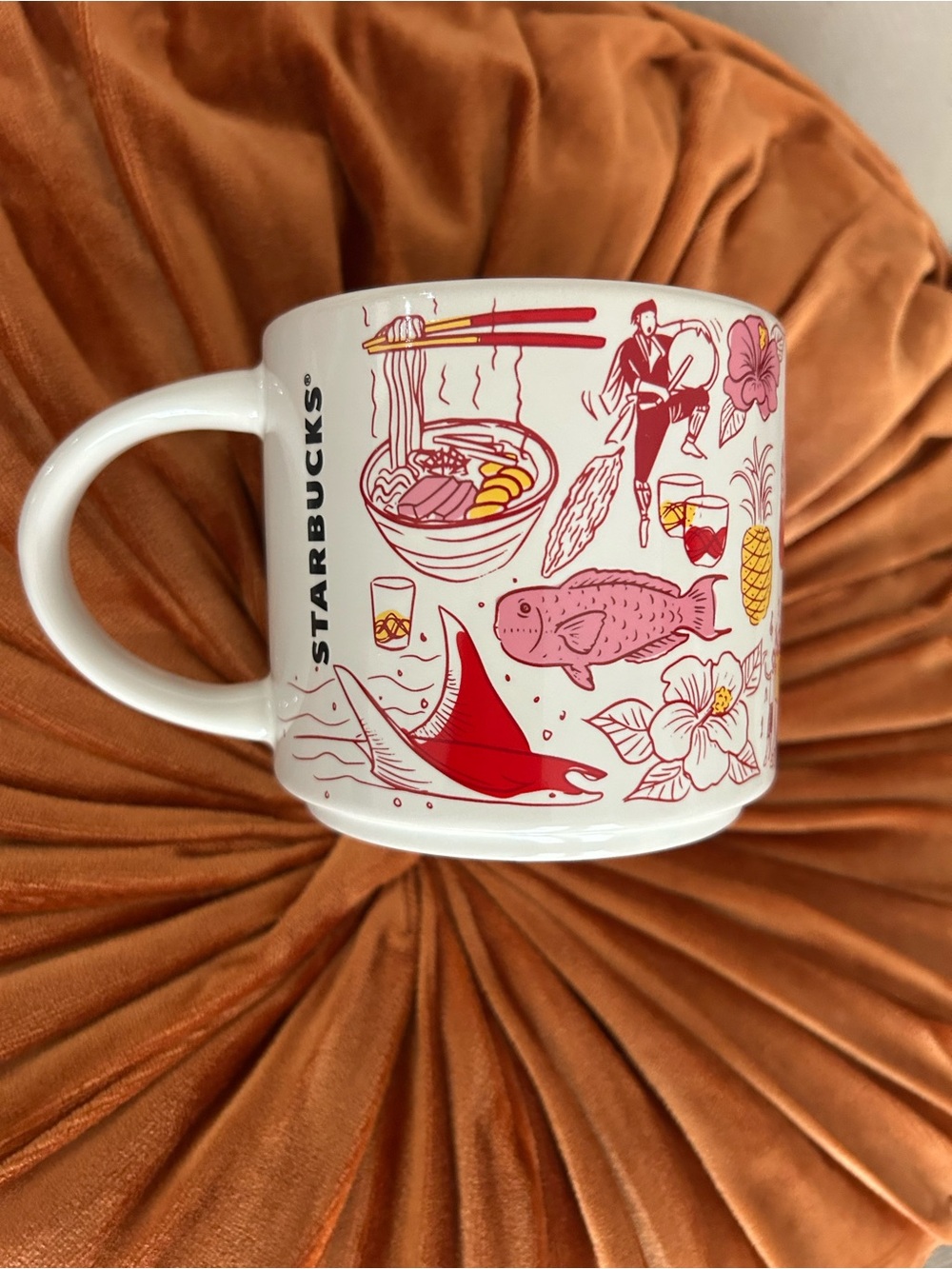 Starbucks Been There Series Okinawa Collectors Mug Yellow Interior 14 fl oz Rare